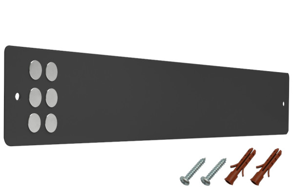 Magnetické přilnavé lišty včetně upevňovacího materiálu + magnetů, černé RAL 9005