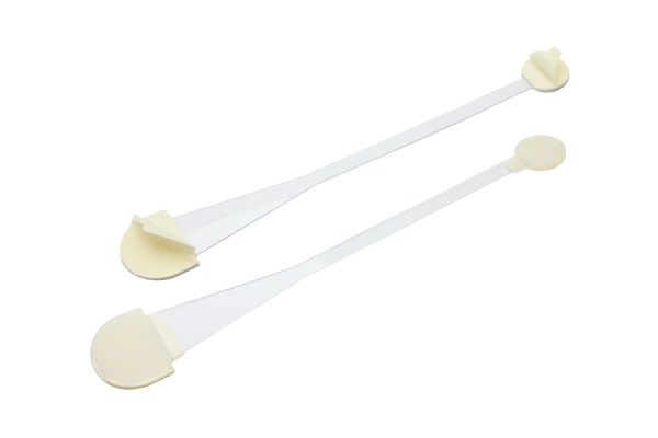 Regálové wobblery z plastu, 150 mm, průhledné, se 2 lepicími plochami