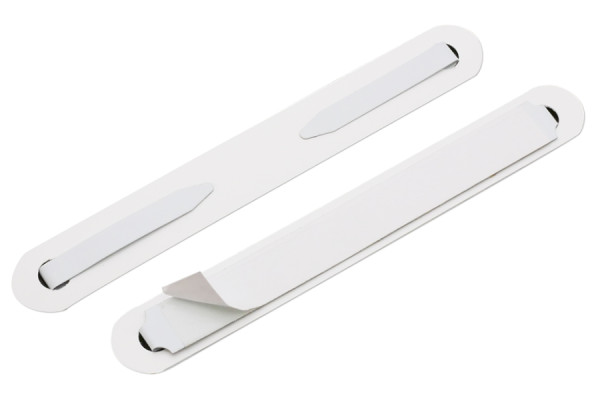 Archivační mechaniky SK, jazýčky dovnitř, Krycí lišty 95 x 12 mm, bílá