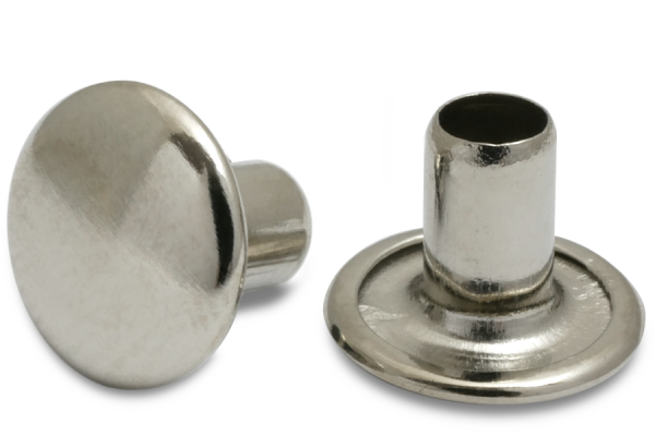 Strojní nýty, dřík 4 mm Ø, hlavička 10 mm, poniklované