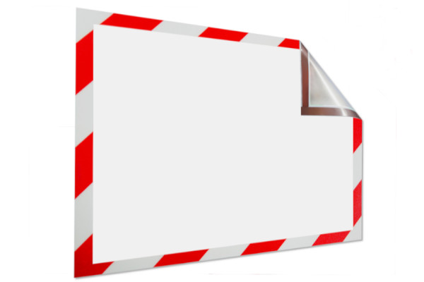 Magnetické informační rámečky pro formát DIN A4, 229 x 315 mm, červeno-bílý