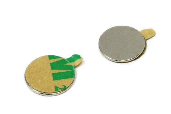 Kotoučové magnety, 10,0 x 0,6 mm, samolepicí