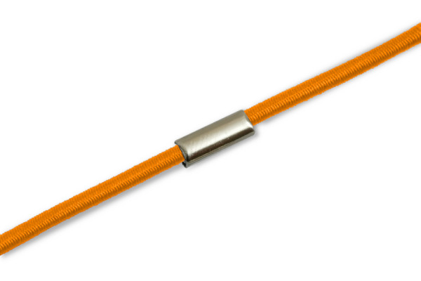 Gumové šňůrky namontované na kroužek, oranžové