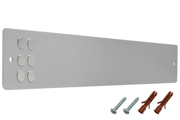 Magnetické přilnavé lišty včetně upevňovacího materiálu + magnety, šedá RAL 7040