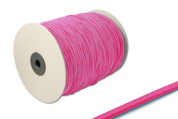 Gumová šňůra, průměr 2,2 mm, na roli o délce 500 m, růžová