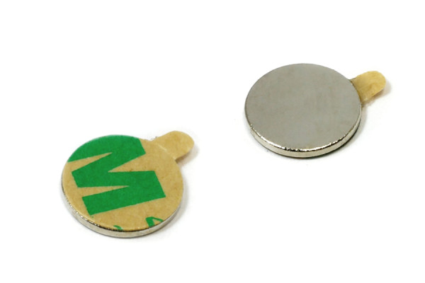 Kotoučové magnety, 10,0 x 1 mm, samolepicí