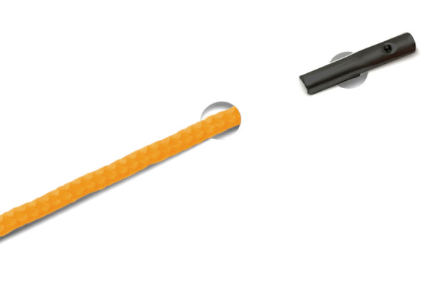 PP šňůrky s závlačkami pro automaty, oranžové