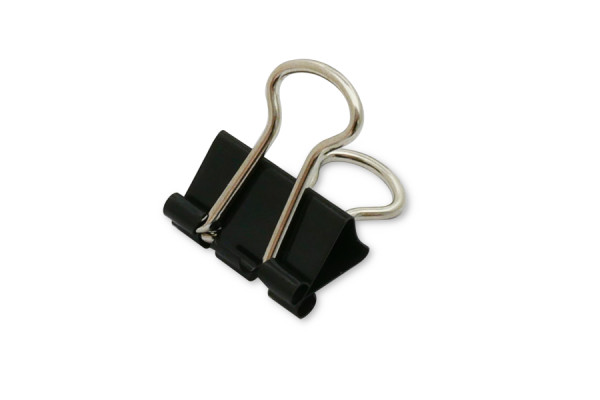 Spony Foldback / víceúčelové svorky, šířka 15 mm, černé