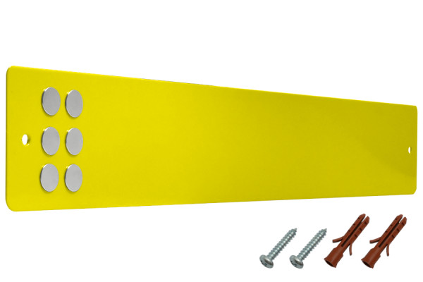 Magnetické přilnavé lišty včetně upevňovacího materiálu + magnetů, zinkově žlutá RAL 1018