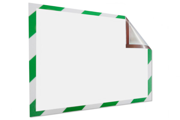 Magnetické informační rámečky pro formát DIN A4, 229 x 315 mm, zeleno-bílý