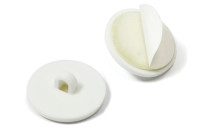 Samolepicí knoflíky s očkem,<BR>průměr 20 mm, <BR>plast, bílý
