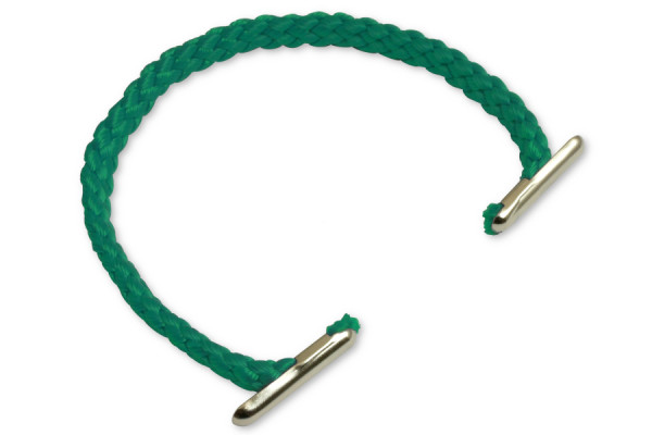 Nosná ucha z PP šňůry, průměr 5 mm, tmavě zelené