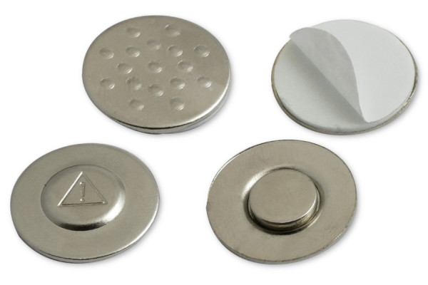 Magnety na jmenovky, průměr 20 mm, samolepicí