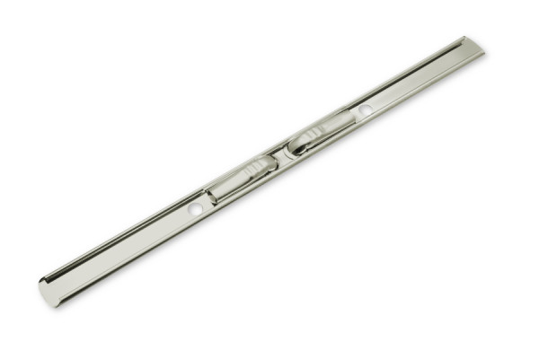 Posuvné krycí lišty pro spirálové pružiny, 202 x 13 mm, poniklované
