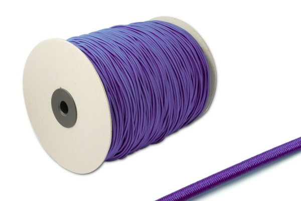 Gumová šňůra, průměr 2,2 mm, v roli o délce 500 m, fialová
