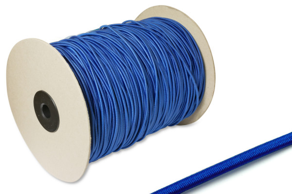 Gumová šňůra, Ø 2,5 mm, na 400 m roli, modrá