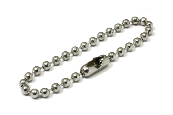 Kuličkové řetízky se sponou, průměr 2,4 mm, poniklované