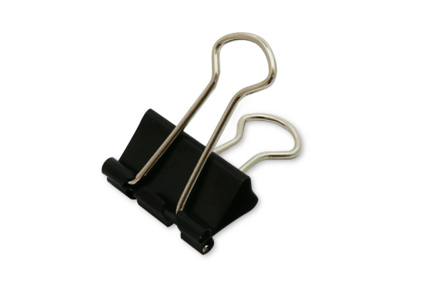 Spony Foldback / víceúčelové svorky, šířka 19 mm, černé
