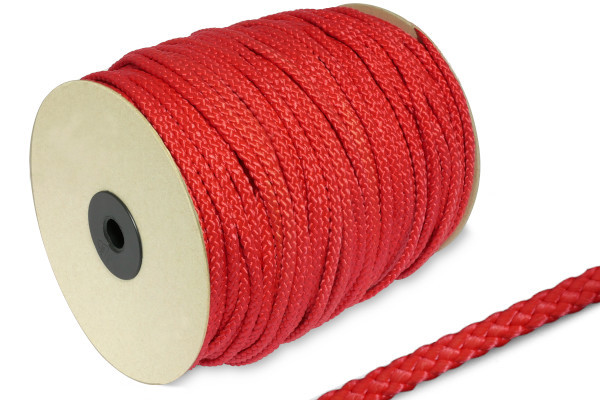 PP šňůrka, průměr 5 mm, v roli o délce 100 m, červená