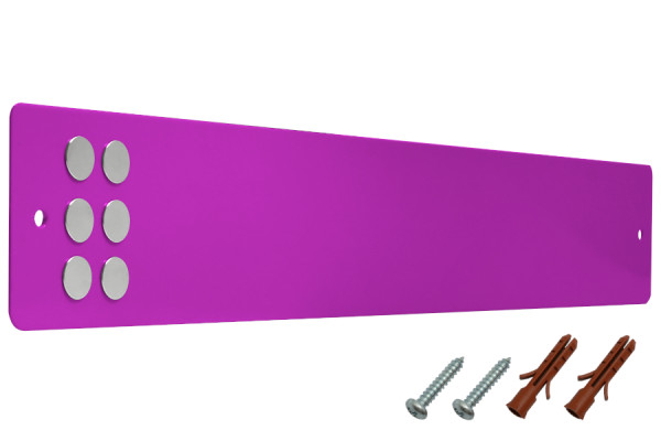 Magnetické přilnavé lišty včetně upevňovacího materiálu + magnetů, fialová RAL 4008