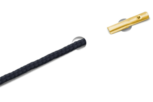 PP šňůrky s závlačkami pro automaty, černé