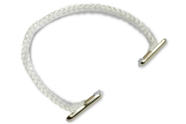 Nosná ucha z PP šňůry, průměr 5 mm, bílá