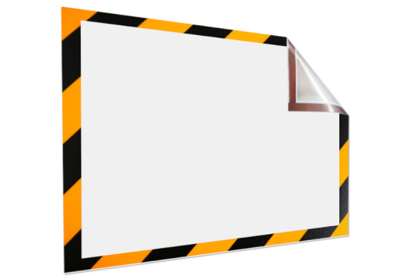 Magnetické informační rámečky pro formát DIN A4, 229 x 315 mm, černý-žlutý