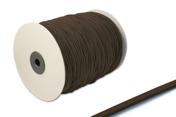 Gumová šňůra, Ø 2,2 mm, na 500 m roli, hnědá