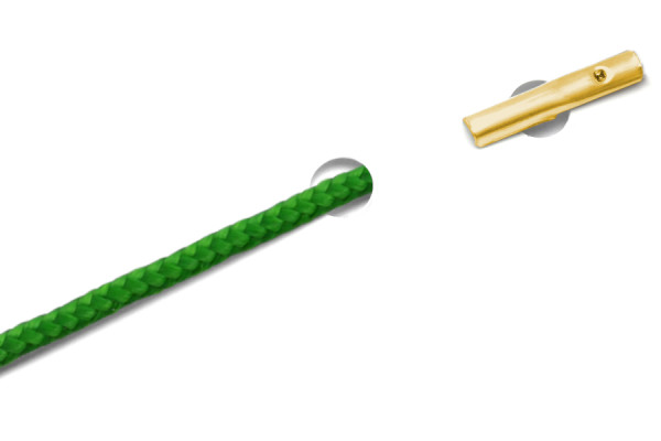 PP šňůrky s závlačkami pro automaty, zelené
