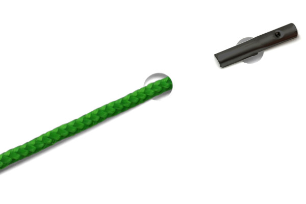 PP šňůrky s závlačkami pro automaty, zelené