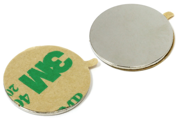 Kotoučové magnety, 20,0 x 1,0 mm, samolepicí